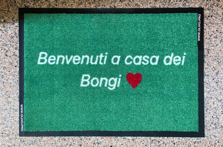 tappeto personalizzato benvenuti in casa nostra