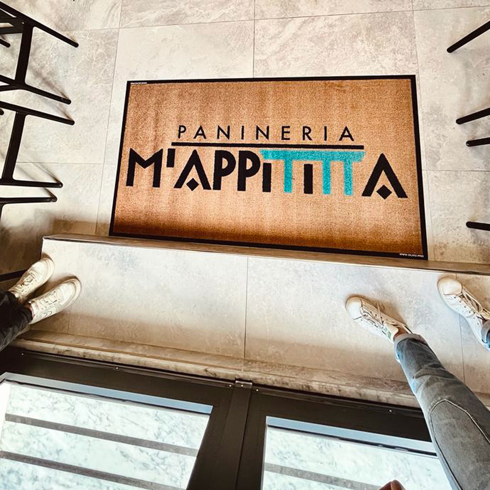 Tappeto personalizzato per ristorante: panineria M'Appititta