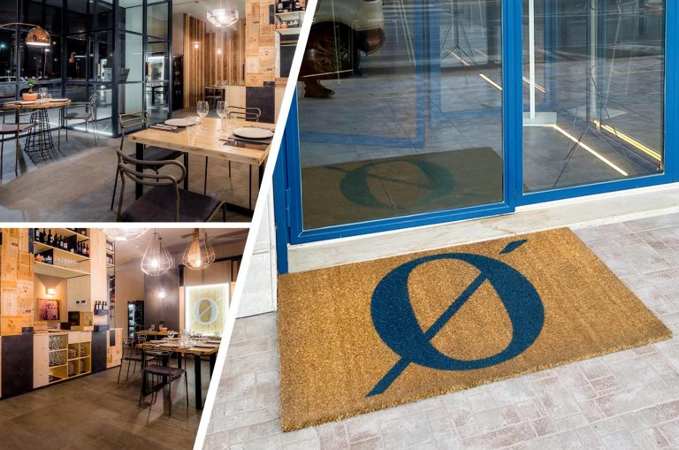 zerbino con logo per ristorante