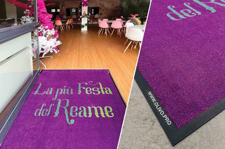 Tappeto con logo personalizzato per negozio