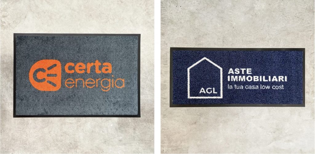 tappeto per ingresso con logo