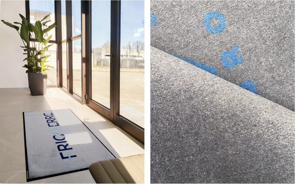 tappeto con logo personalizzato